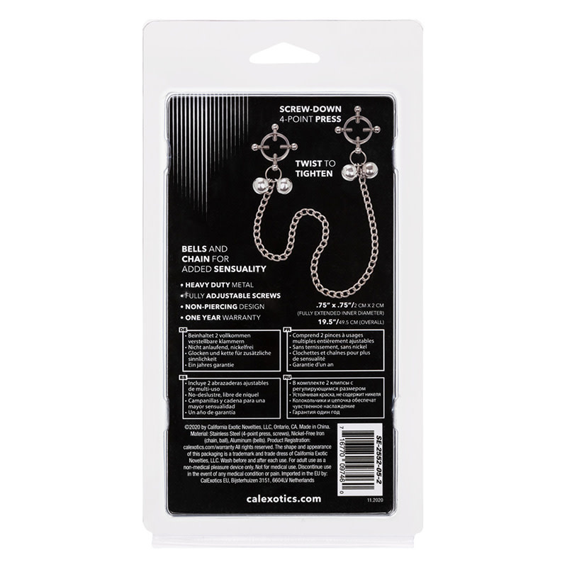 Cal Exotics Nipple Grips 4-Point Nipple Press with Bells