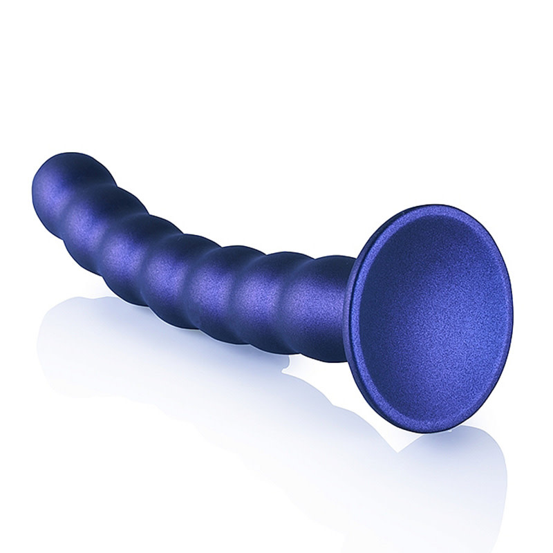 Shots America Toys Ouch! 8'' Beaded G-Spot Dildo (Blue)