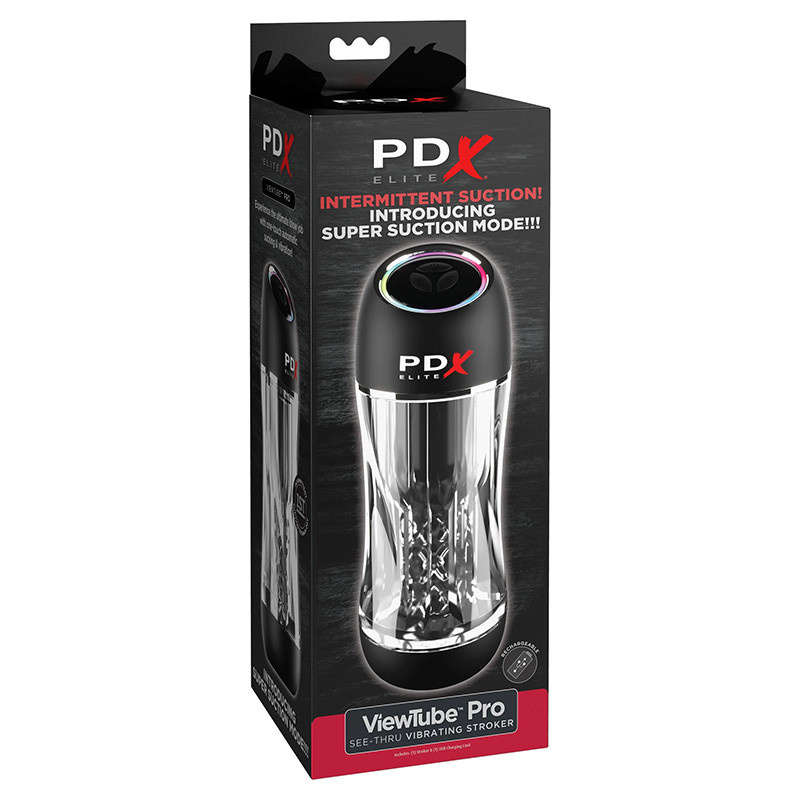 Pipedream Products PDX Elite ViewTube Pro See-Thru Vibrating Stroker