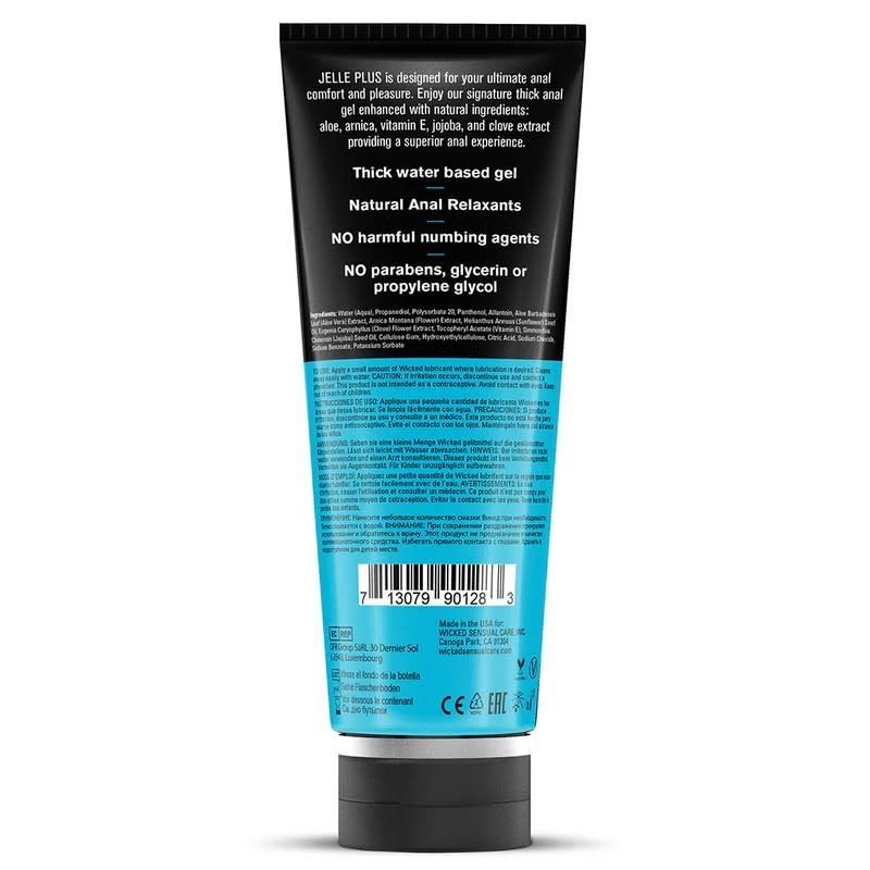 Wicked Sensual Care Wicked Jelle Plus Anal Lubricant 8 oz (240 ml)