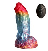 XR Brands Creature Cocks: Rainbow Phoenix Vibrating Silicone Dildo