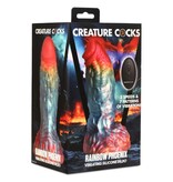 XR Brands Creature Cocks: Rainbow Phoenix Vibrating Silicone Dildo
