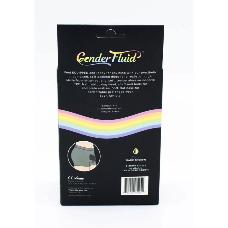 Voodoo Toys Gender Fluid Soft Packer: Dark Brown