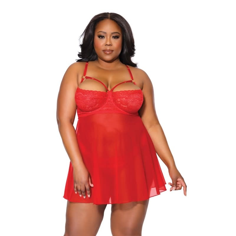 Coquette International Lingerie Winter Whisper Babydoll & Thong