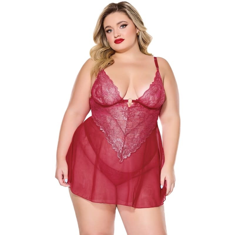 Coquette International Lingerie Fireside Babydoll & Thong