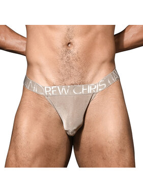 Andrew Christian Menswear Sensual Rib Thong w/ ALMOST NAKED (Bronze)