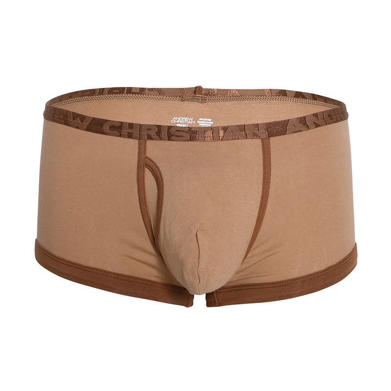 Andrew Christian Menswear Fly Tagless Boxer w/ ALMOST NAKED (Tan)