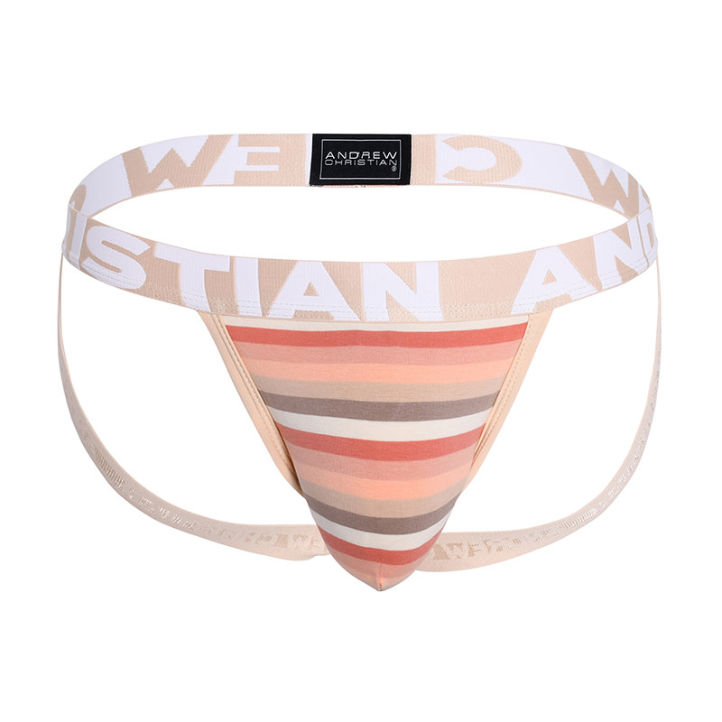 Andrew Christian Menswear Desert Stripe Jock w/ ALMOST NAKED