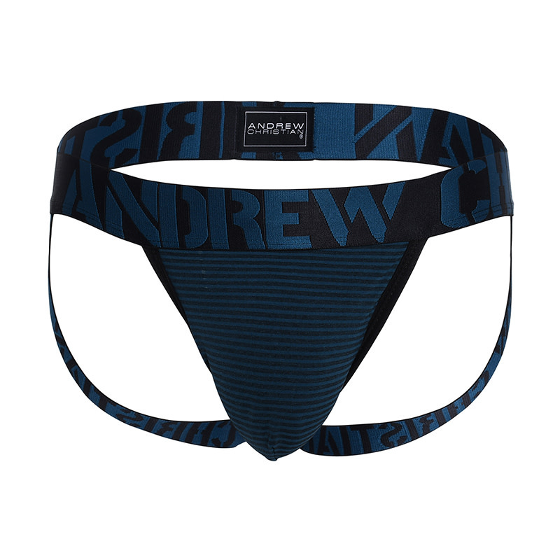 Andrew Christian Menswear Hanover Stripe Jock w/ ALMOST NAKED