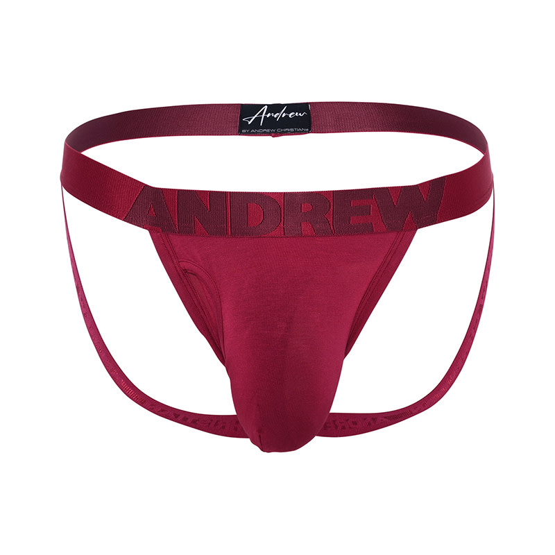 Andrew Christian Menswear Bespoke Modal Jock (Burgundy)