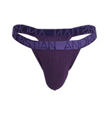 Andrew Christian Menswear Deluxe Rib Thong w/ ALMOST NAKED (Purple)