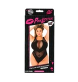 Pink Lipstick Low Blow Seamless Bodysuit (Black) One Size Plus