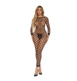Pink Lipstick Swipe Right Crotchless Bodystocking