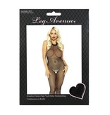 Leg Avenue It's Fate Fishnet Halter Bodystocking (Black)
