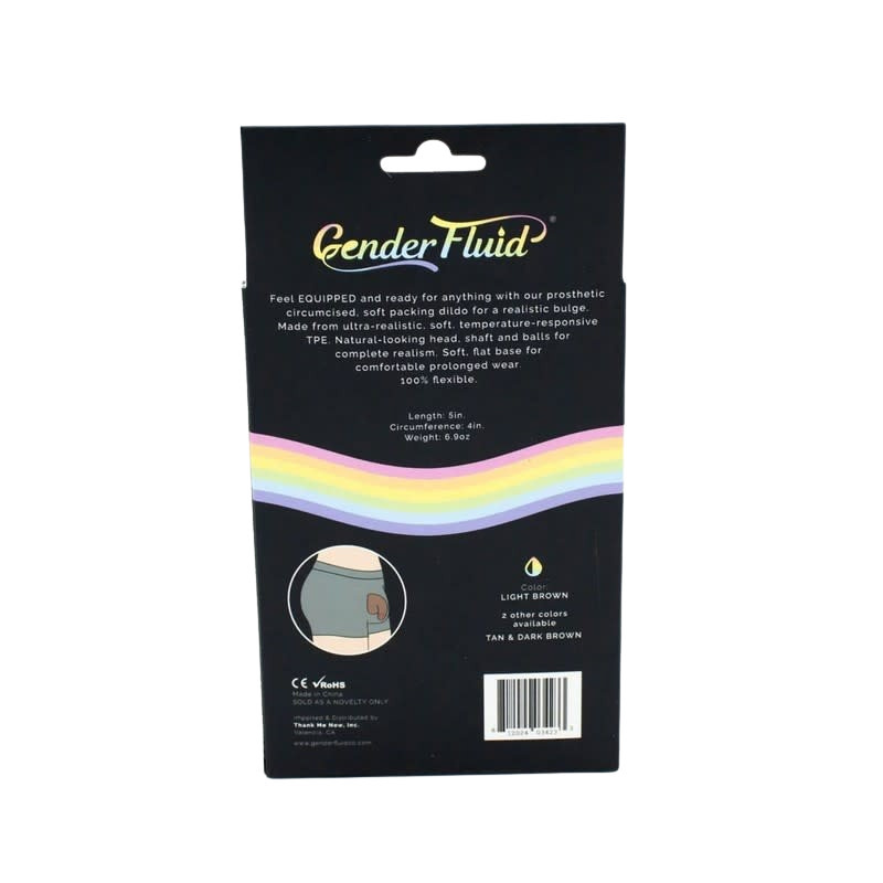 Voodoo Toys Gender Fluid Soft Packer: Light Brown