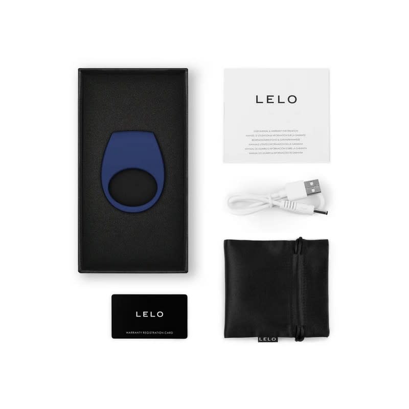 LELO Pleasure Objects LELO Tor 3 Rechargeable App Enabled Cock Ring (Base Blue)
