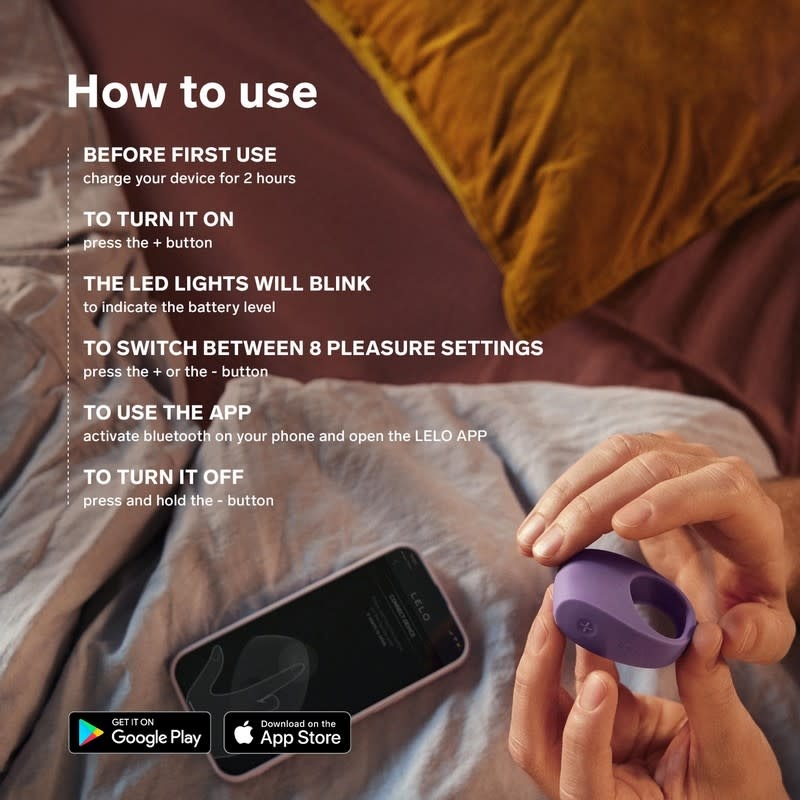 LELO Pleasure Objects LELO Tor 3 Rechargeable App Enabled Cock Ring (Base Blue)