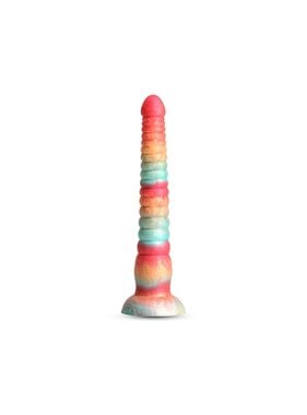 NS Novelties Colours Stacked 9" Silicone Dildo (Red-Gold)