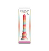 NS Novelties Colours Stacked 9" Silicone Dildo (Red-Gold)