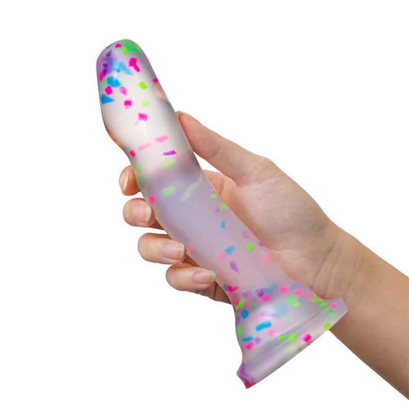Blush Novelties Neo Elite Hanky Panky Confetti Glow Dildo