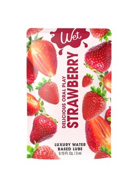 Wet Lubricants Wet Flavoured Lubricant Strawberry Foil Pack