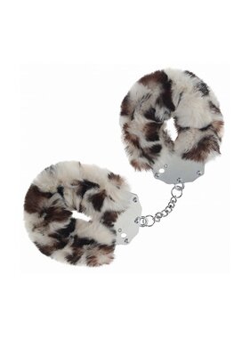Shots America Toys Ouch! Heavy Duty Fluffy Cuffs (Snow Leopard)