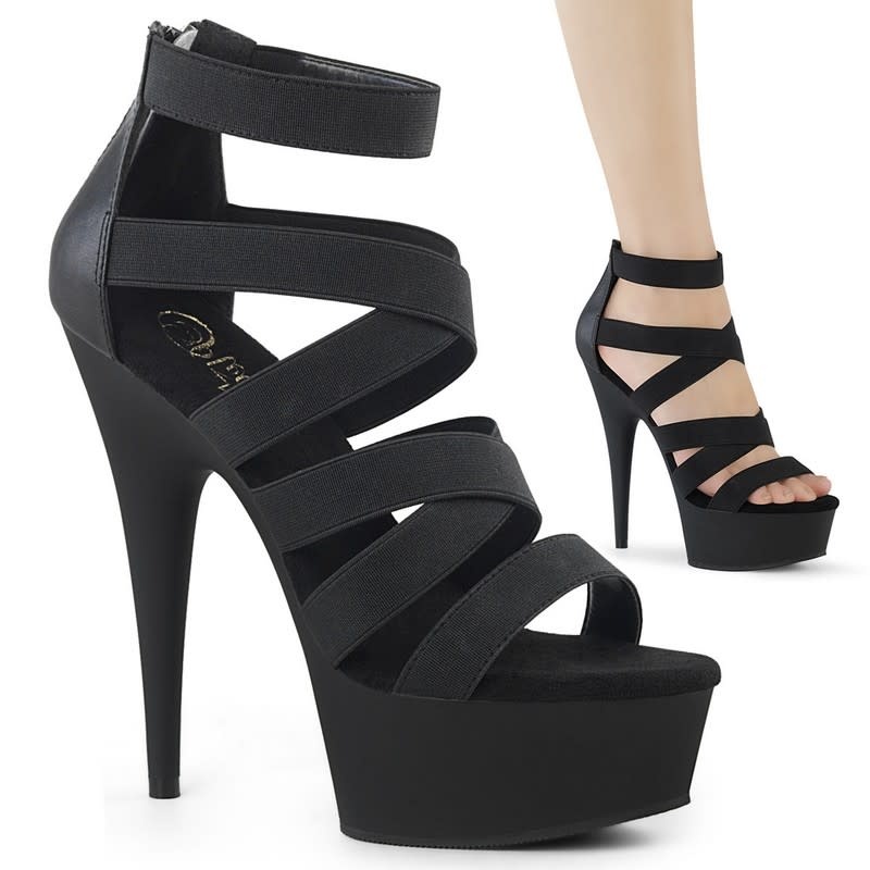 Pleaser USA DELIGHT-659 Platform Double Criss Cross Sandal