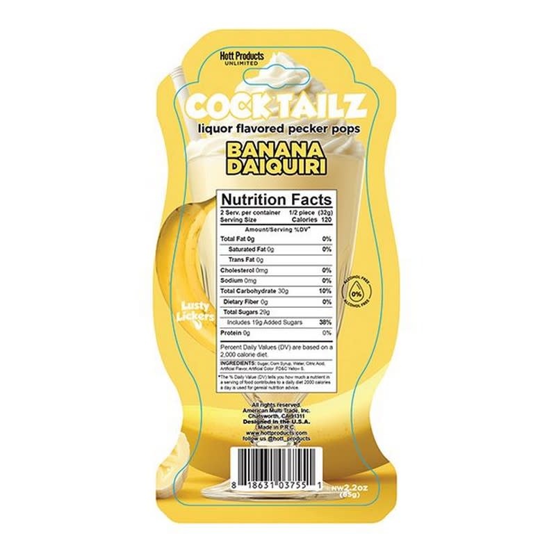 Hott Products Cocktailz Pecker Pop: Banana Daiquiri