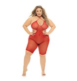 Pink Lipstick Fill Me In Bodystocking (Red)