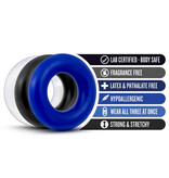 Blush Novelties Stay Hard Donut Cock Rings (Tricolor)