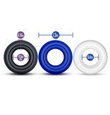 Blush Novelties Stay Hard Donut Cock Rings (Tricolor)