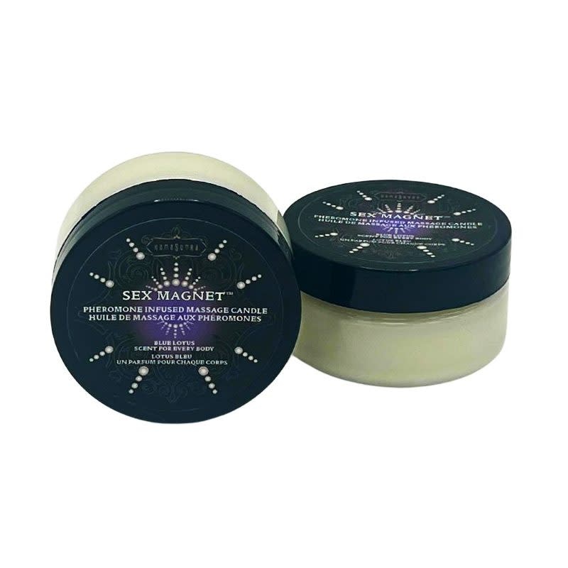 Kama Sutra SEX MAGNET Blue Lotus Pheromone Massage Candle 1.7 oz (48 g)