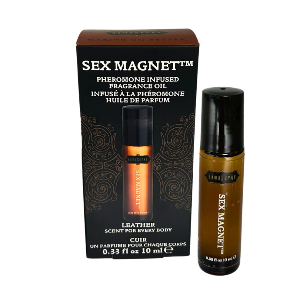 Kama Sutra SEX MAGNET Leather Scent Pheromone Roll-on Fragrance Oil 0.33 oz (10 ml)