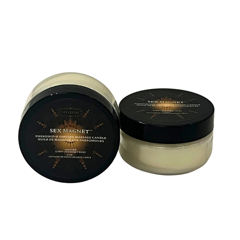 Kama Sutra SEX MAGNET Leather Scent Pheromone Massage Candle 1.7 oz (48 g)