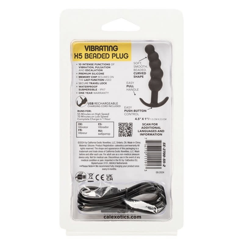 Cal Exotics Boundless Vibrating X5 Beaded Plug