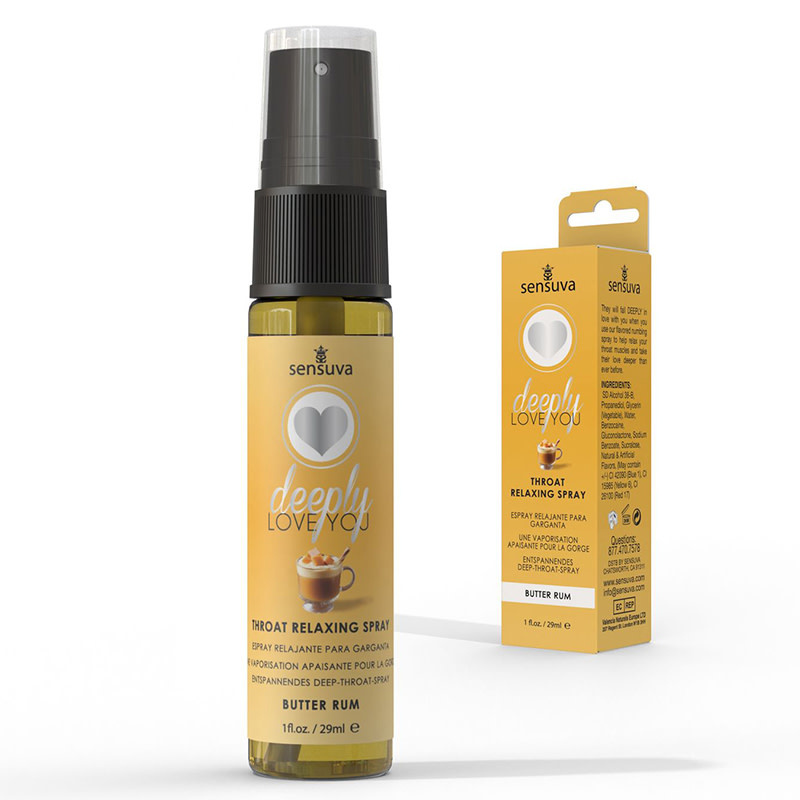 Sensuva Deeply Love You Throat Relaxing Spray: Butter Rum (1 oz)