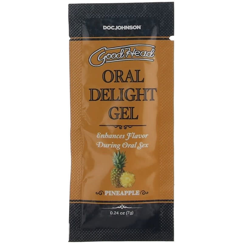 Doc Johnson Toys GoodHead Oral Delight Gel Foil 0.24 oz (7 ml) Pineapple