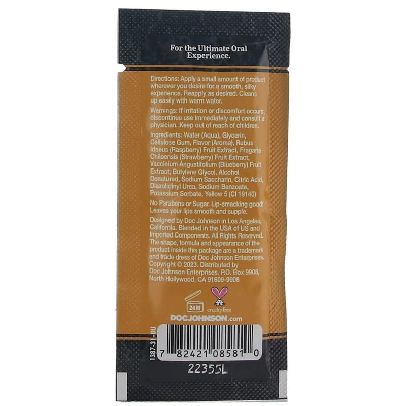 Doc Johnson Toys GoodHead Oral Delight Gel Foil 0.24 oz (7 ml) Pineapple