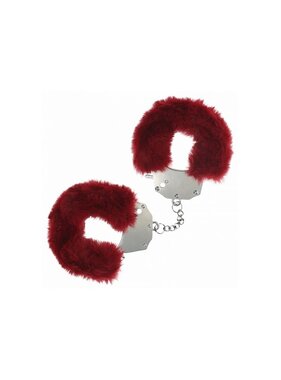 Shots America Toys Ouch! Heavy Duty Fluffy Cuffs (Burgundy)