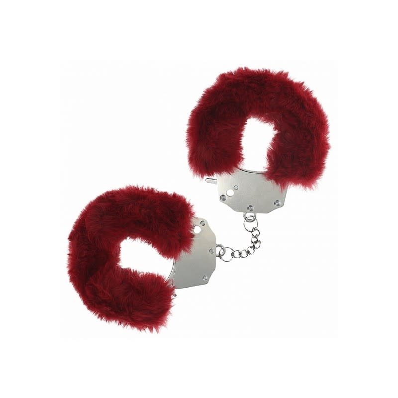 Shots America Toys Ouch! Heavy Duty Fluffy Cuffs (Burgundy)