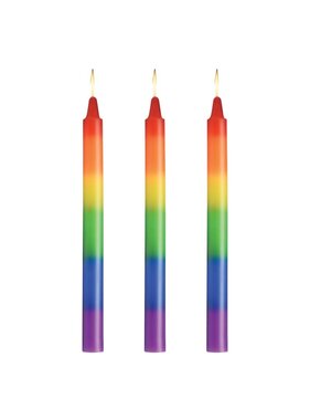 XR Brands Master Series Rainbow Drip Candle Set