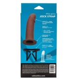 Cal Exotics PPA Hollow Silicone Strap-On with Jock Strap (Brown)