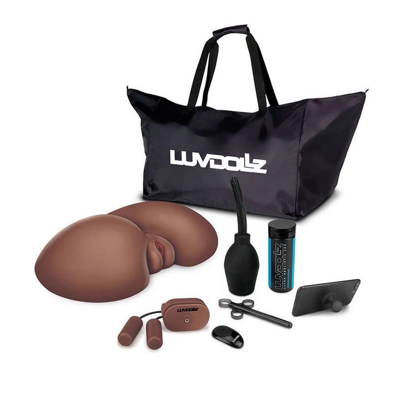 Electric Novelties LuvDollz Vibrating Pussy & Ass (Mocha)