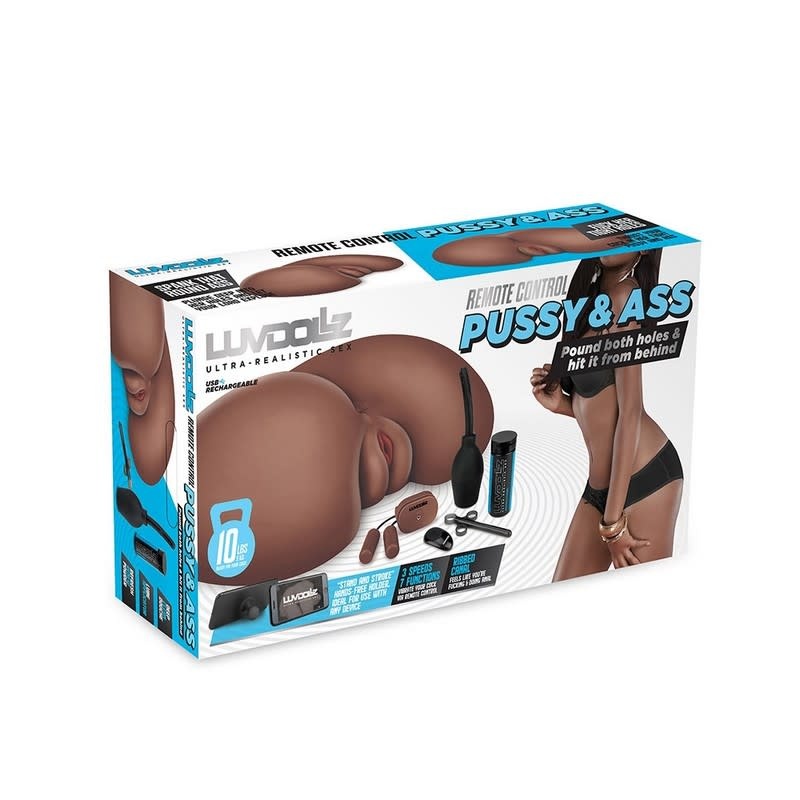 Electric Novelties LuvDollz Vibrating Pussy & Ass (Mocha)
