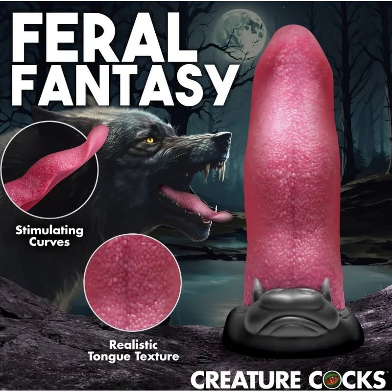 XR Brands Creature Cocks: Wolf's Lick Wolf Maw Silicone Dildo