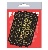 Pastease Brand One-Way Ticket to Pound Town Pasties (Gold Glitter)