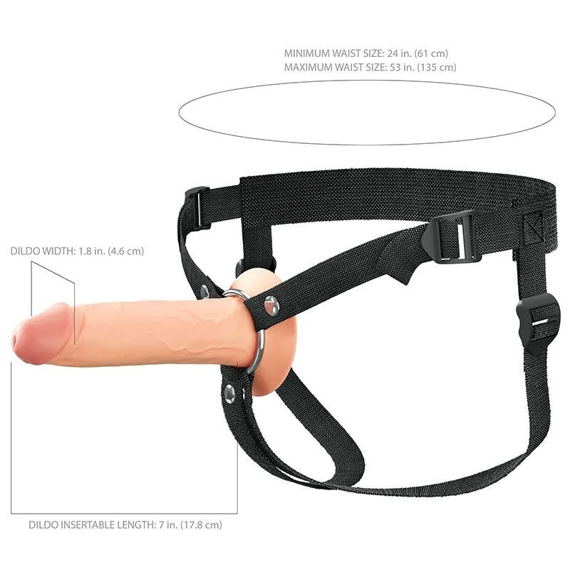 Pipedream Products Fantasy X-tensions Elite Hollow Strap-On: 7" Light