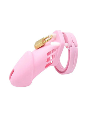 Premium Products CB-6000 Style Silicone Chastity Cage (Pink)
