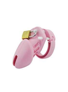 Premium Products CB-6000S Style Silicone Chastity Cage (Pink)