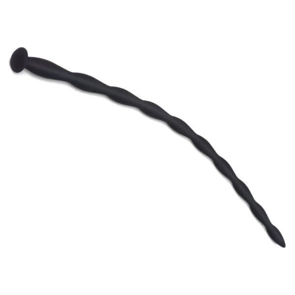 Premium Products Wavy Black Silicone Urethral Sound (Each)